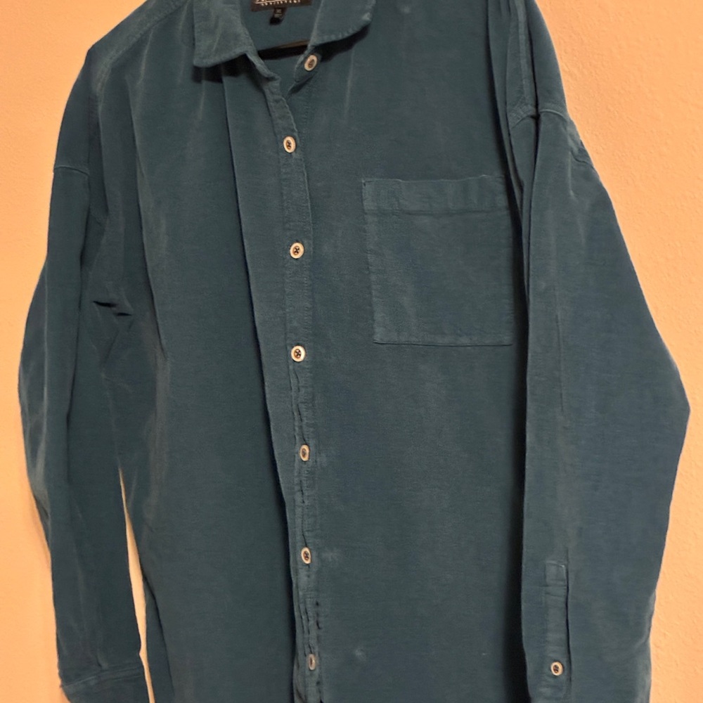 Women’s xl North River brand corduroy shirt. Teal color.